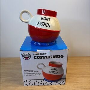Bigmouth Bobber Gone Fishin' Coffee Mug New‎